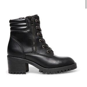 Madden Girl Black Combat Boots